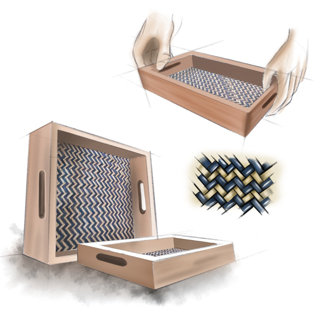 Kraftinn Chevron Tray Set