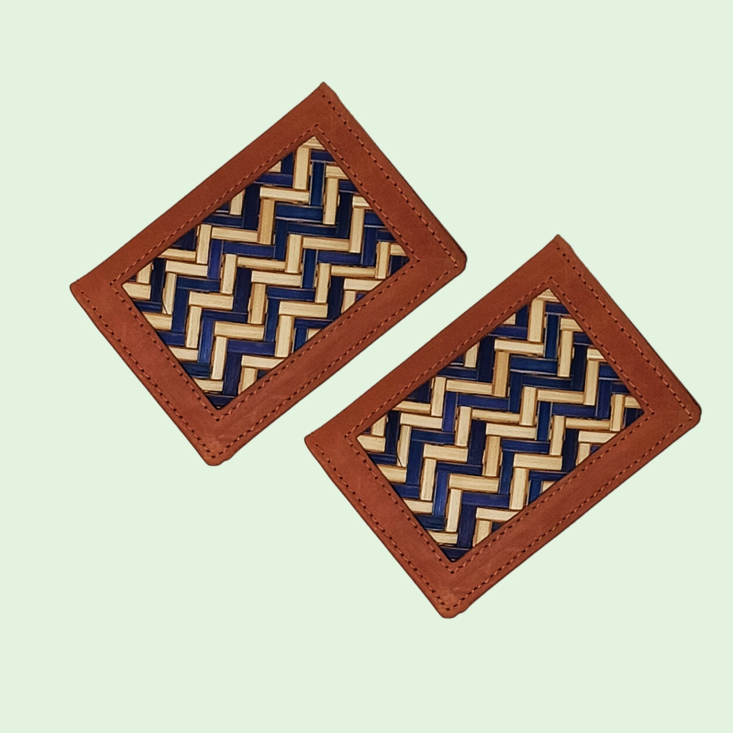 Bamboo Chevron Card Holder - Set of 2