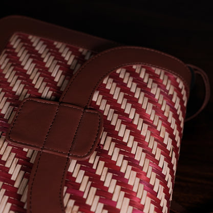 Ladies Sling Bag - Red & Biege